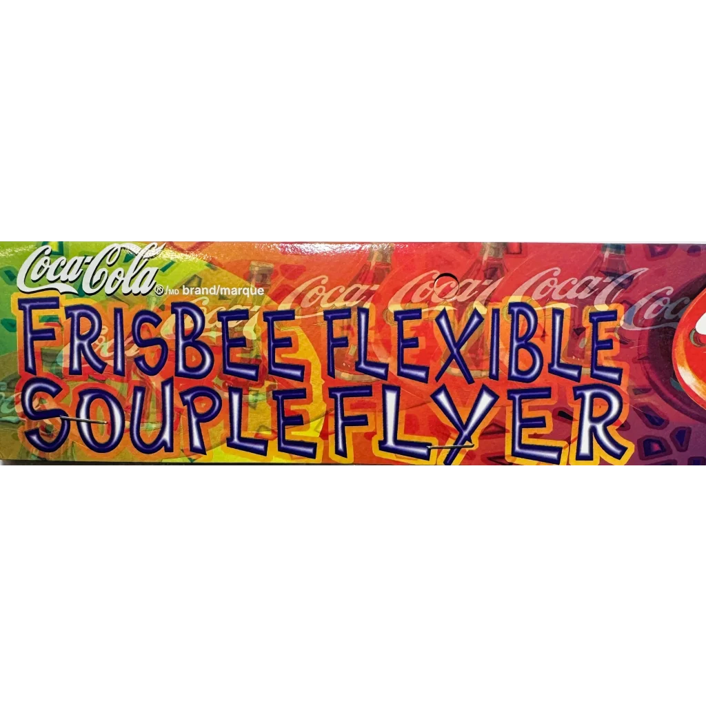 Vintage Coca-Cola flexible cloth frisbee 1999 NOS soda memorabilia collectible