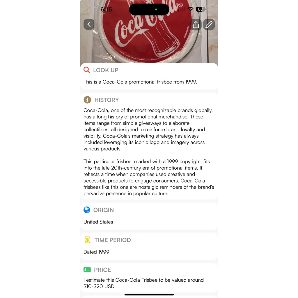 Vintage Coca Cola flexible cloth frisbee from 1999 NOS soda memorabilia collectible