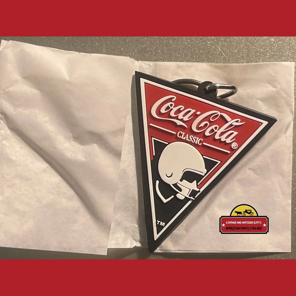 Vintage NFL Coke Coca - cola Keychain 1990s Unopened Package Advertisements Antique Collectible Items | Memorabilia
