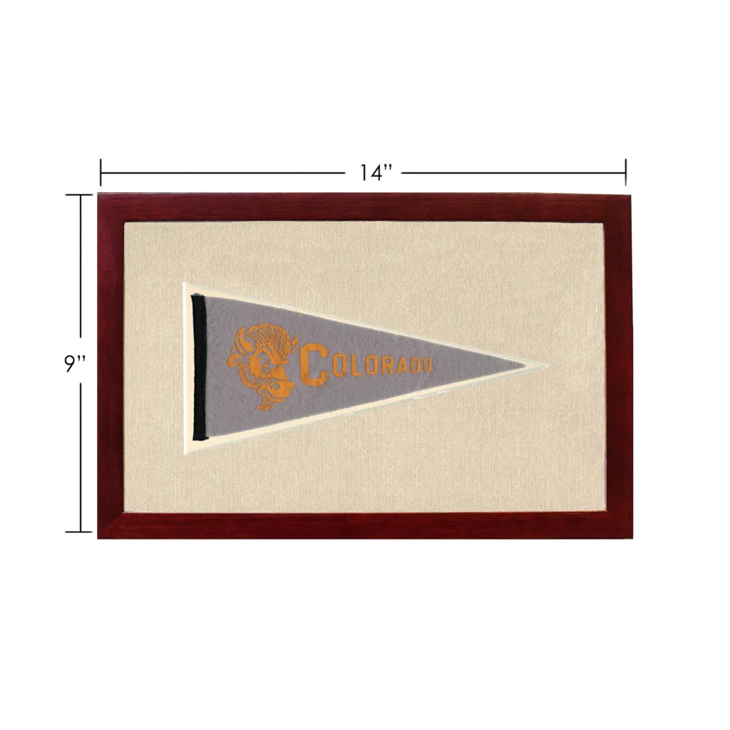 Vintage Colorado Pennant | 1950s Wool Felt Pennant Framed Display | vintageantiquesgifts.com
