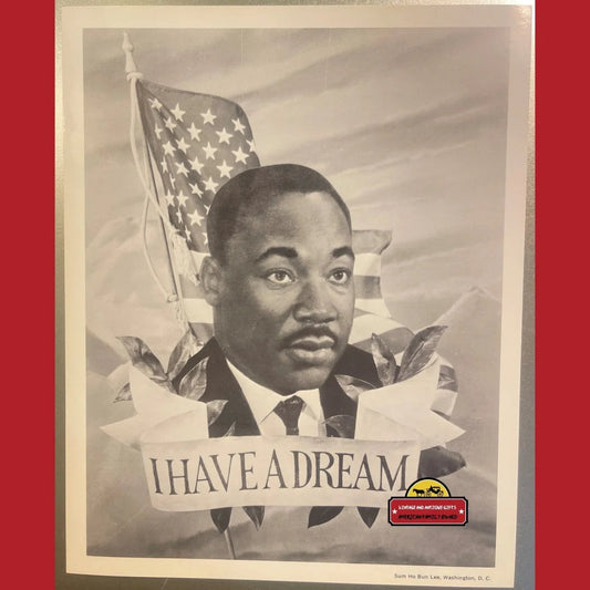 Vintage Commemorative Martin Luther King Print 1960s Mlk Washington D.c. Advertisements Timeless MLK Tribute: D.C.