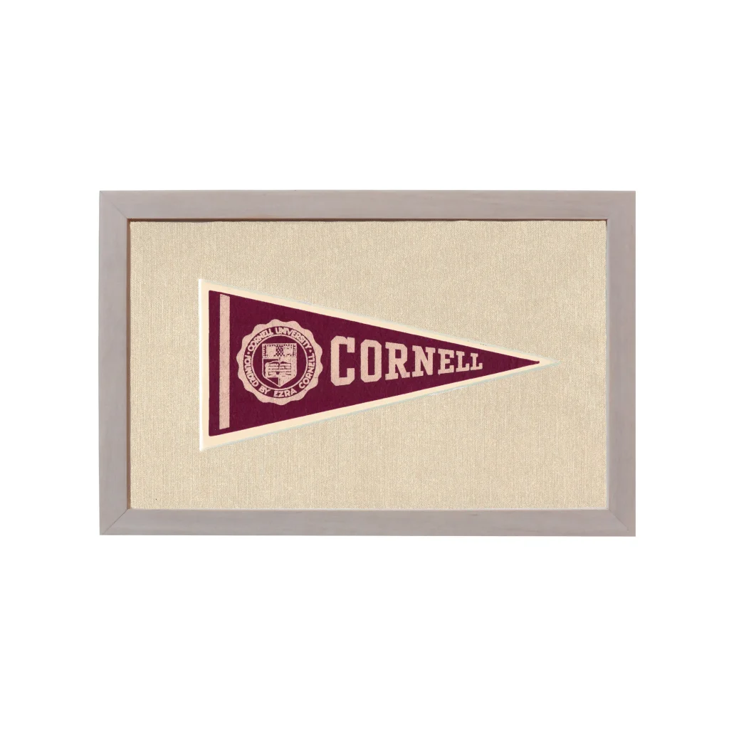 Vintage Cornell University Pennant | Rare Vintage Wool Felt Pennant Flag | vintageantiquesgifts.com