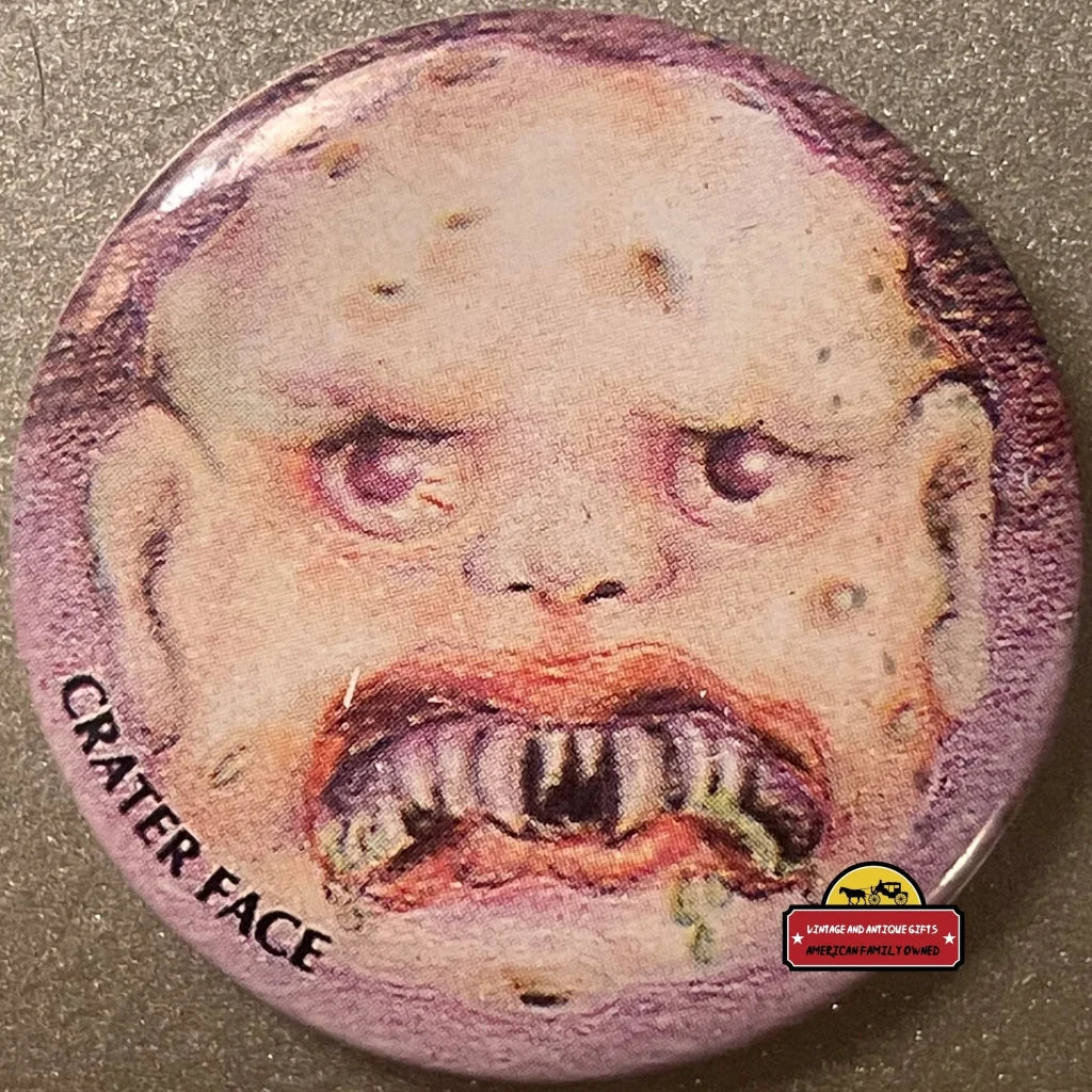 Vintage Crater Face Pin Madballs And Garbage Pail Kids Inspired 1980s Advertisements and Antique Gifts Home page