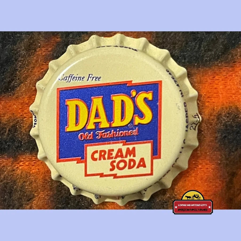 Vintage Dad’s Cream Soda Bottle Cap Chicago Il Jasper In 1980s - Advertisements - Antique And Beverage Memorabilia.