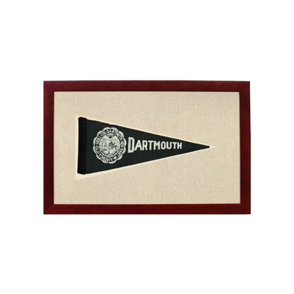 Vintage Dartmouth College Pennant | 1950s Wool Felt Pennant Framed Display | vintageantiquesgifts.com