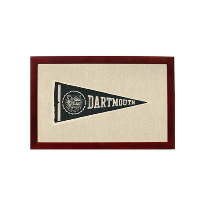 Vintage Dartmouth College Pennant | 1950s Wool Felt Pennant Framed Display | vintageantiquesgifts.com