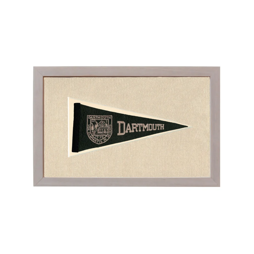 Vintage Dartmouth Pennant | Rare Vintage Wool Felt Pennant Flag | vintageantiquesgifts.com