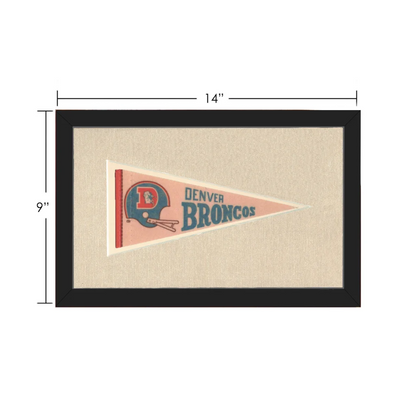 Vintage Denver Broncos Pennant | Vintage Collectible Sports Pennant | vintageantiquesgifts.com