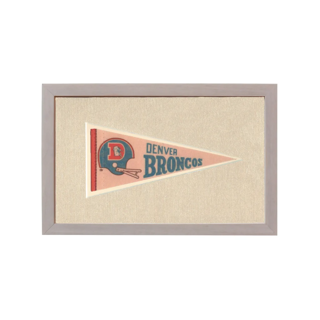 Vintage Denver Broncos Pennant | Rare Vintage Wool Felt Pennant Flag | vintageantiquesgifts.com