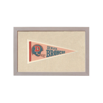 Vintage Denver Broncos Pennant | Rare Vintage Wool Felt Pennant Flag | vintageantiquesgifts.com