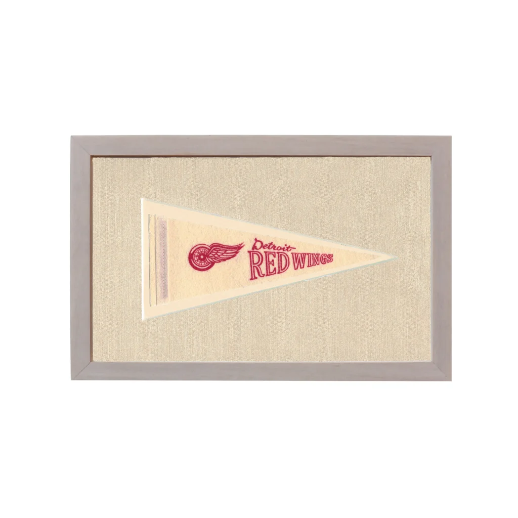 Vintage Detroit Red Wings Pennant | Rare Vintage Wool Felt Pennant Flag | vintageantiquesgifts.com