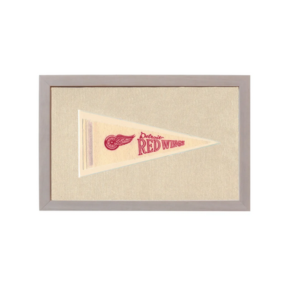 Vintage Detroit Red Wings Pennant | Rare Vintage Wool Felt Pennant Flag | vintageantiquesgifts.com