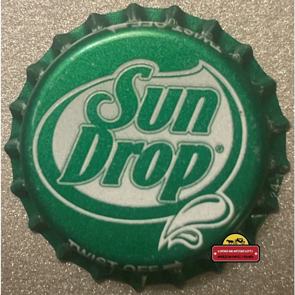 Vintage Sun Drop Bottle Cap Sponsored By Dale Earnhardt. Rip 1980s - Advertisements - Antique Soda And Beverage