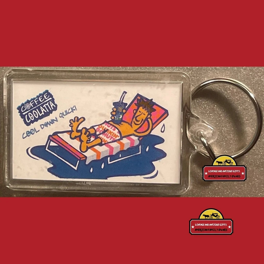 Vintage Dunkin’ Donuts Coffee Coolatta Keychain 1990s Rip 1994-2017 Advertisements and Antique Gifts Home page