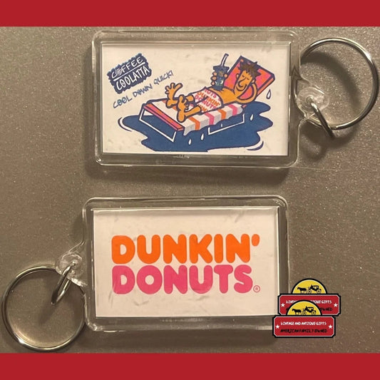 Vintage Dunkin’ Donuts Coffee Coolatta Keychain 1990s Rip 1994-2017 Advertisements Antique Collectible Items