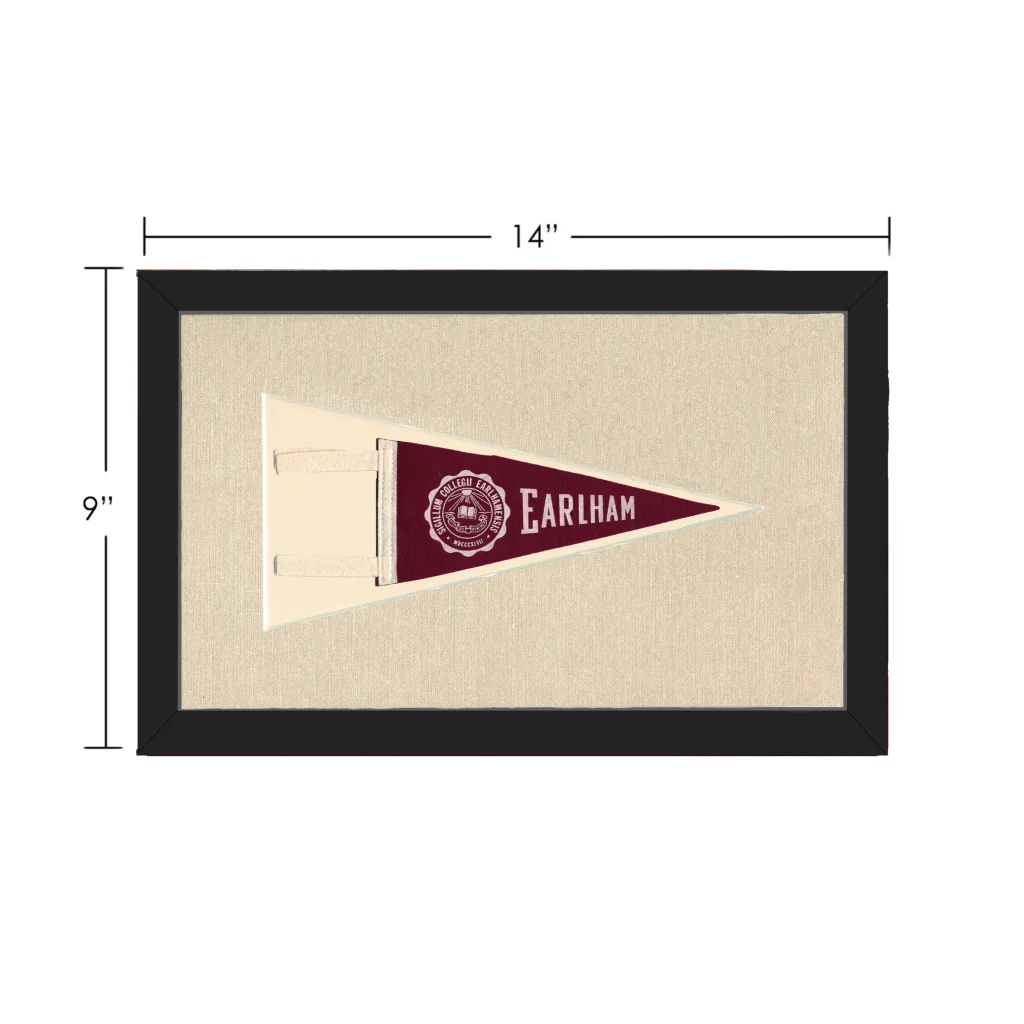Vintage Earlham College Pennant | Vintage Collectible Sports Pennant | vintageantiquesgifts.com