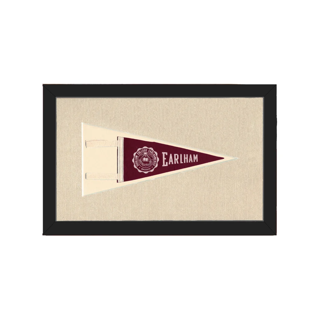 Vintage Earlham College Pennant | Americana Memories | vintageantiquesgifts.com