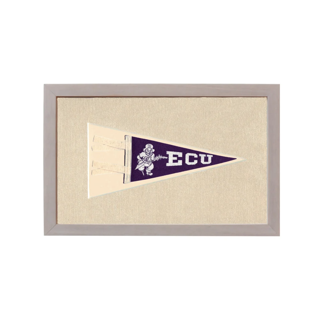 Vintage East Carolina University Pennant | Rare Vintage Wool Felt Pennant Flag | vintageantiquesgifts.com