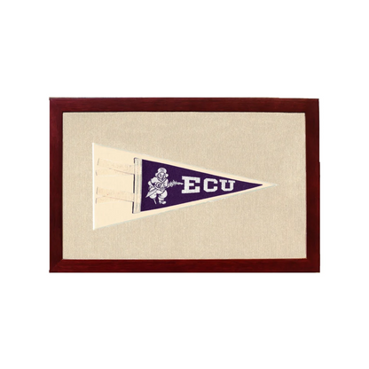 Vintage East Carolina University Pennant | 1950s Wool Felt Pennant Framed Display | vintageantiquesgifts.com