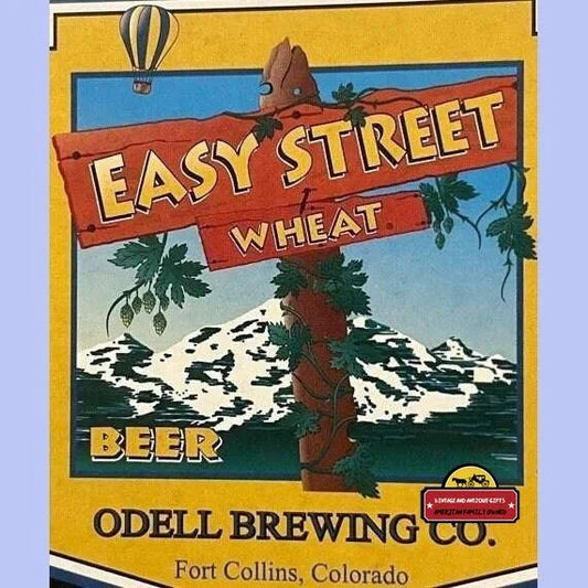 Vintage Easy Street Wheat Beer Label Odell Brewing Co. Ft. Collins CO 2000 Advertisements | Colorado | Perfect Wall