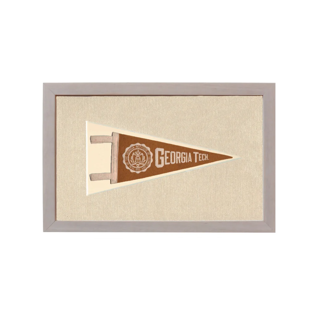 Vintage Georgia Tech Pennant | Rare Vintage Wool Felt Pennant Flag | vintageantiquesgifts.com