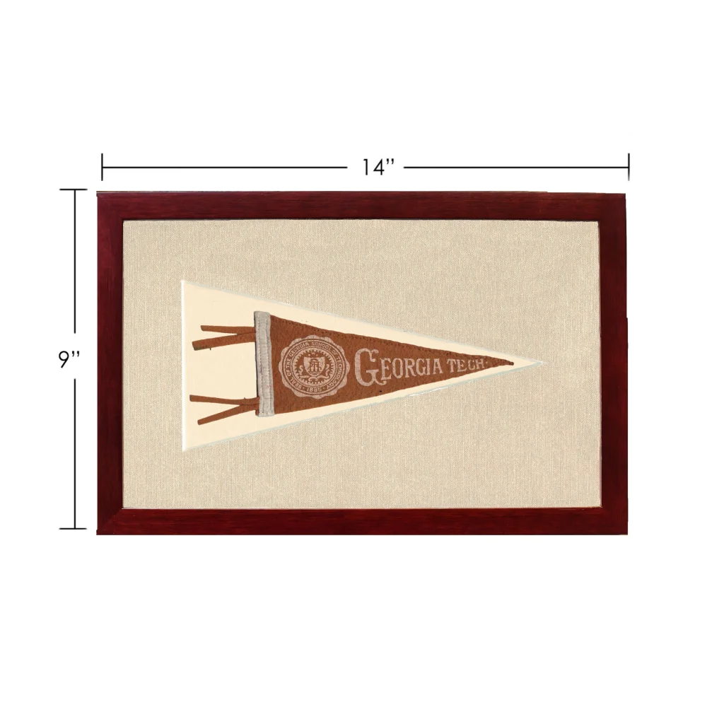 Vintage Georgia Tech Pennant | Rare Vintage Wool Felt Pennant Flag | vintageantiquesgifts.com