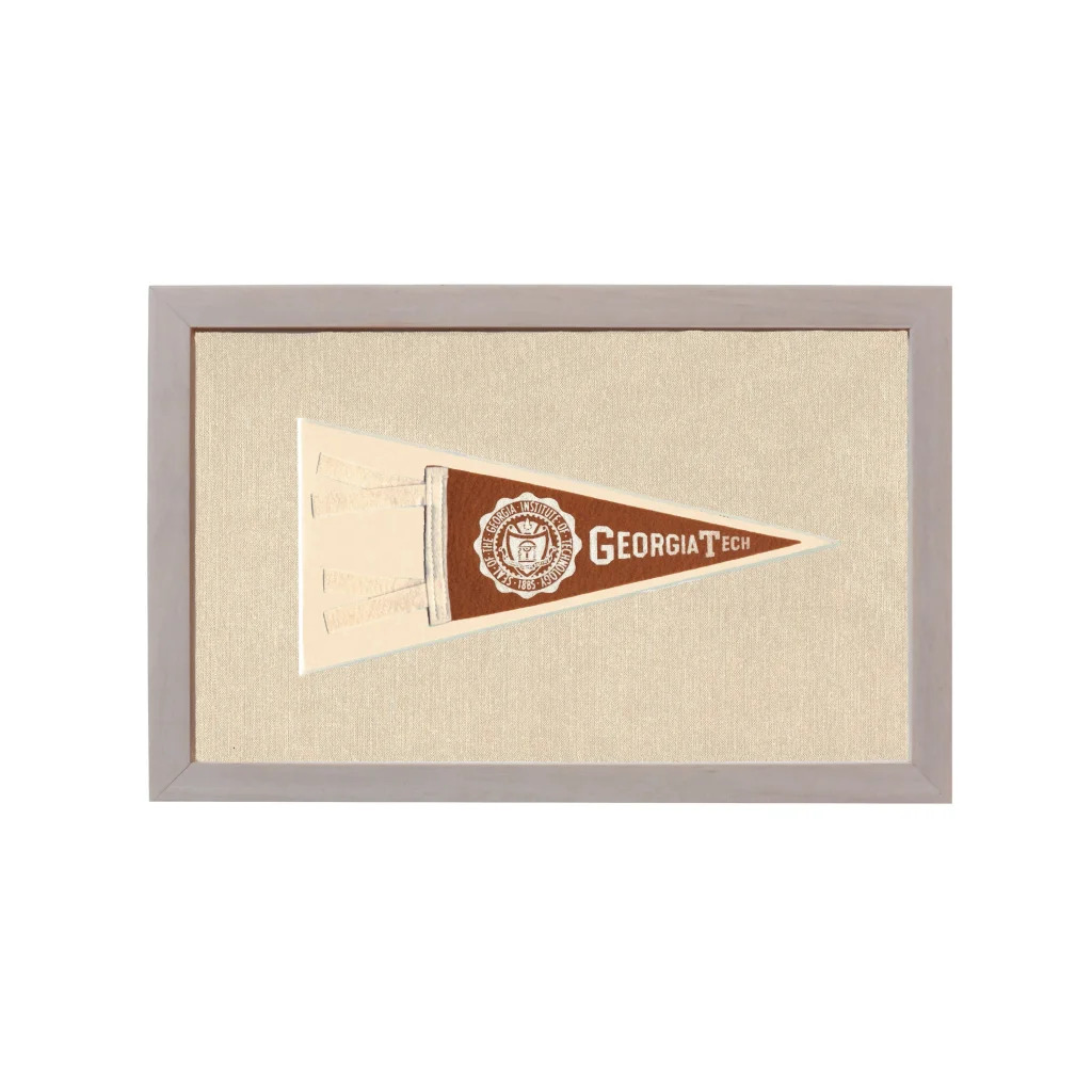 Vintage Georgia Tech Pennant | Rare Vintage Wool Felt Pennant Flag | vintageantiquesgifts.com