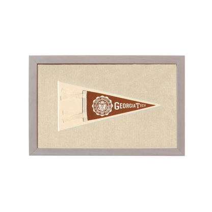 Vintage Georgia Tech Pennant | Rare Vintage Wool Felt Pennant Flag | vintageantiquesgifts.com