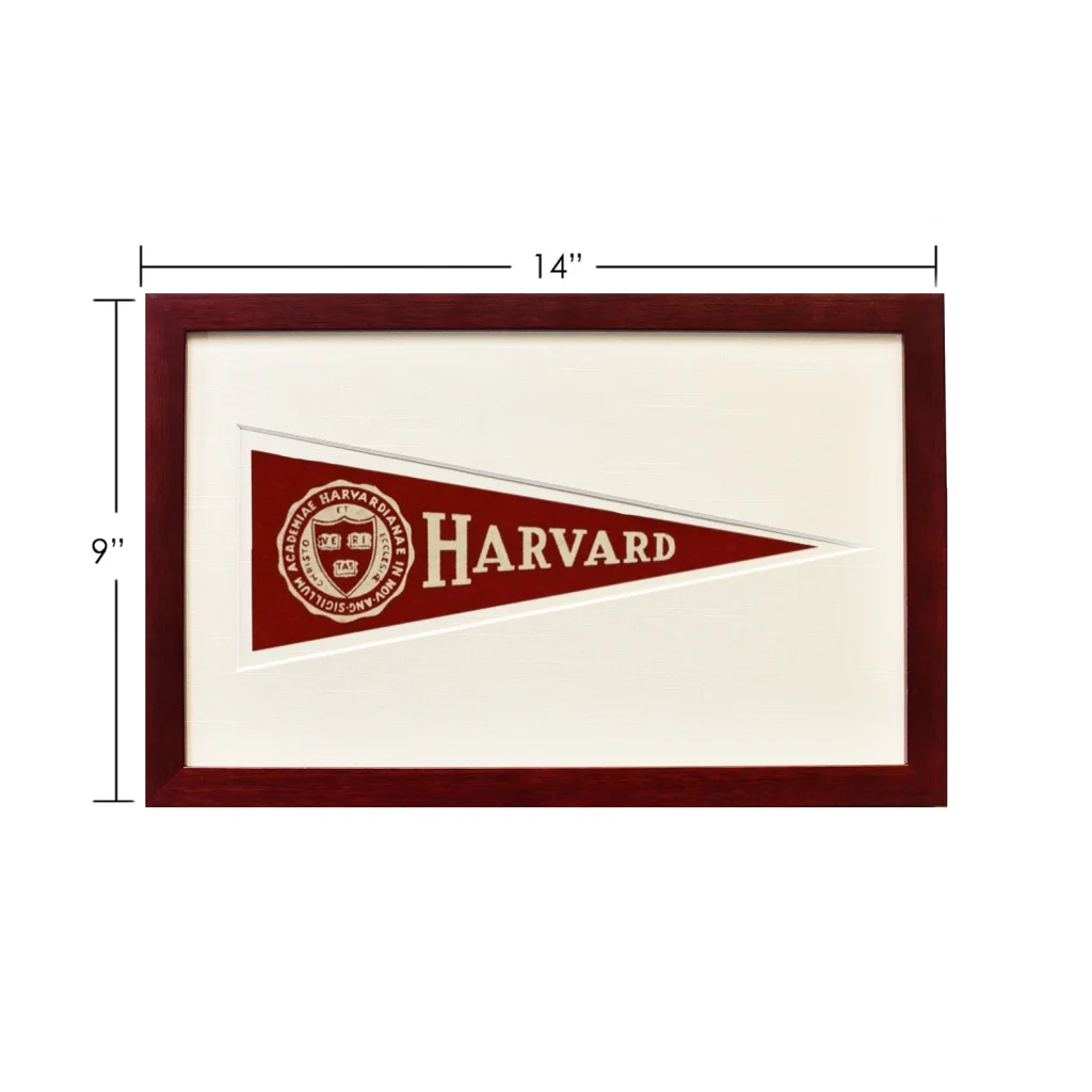 Vintage Harvard Hormel pennant in wool felt with maroon and cream crest