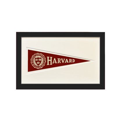 Vintage Harvard Hormel pennant in maroon wool felt with cream lettering