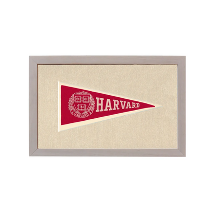 Vintage Harvard Pennant | Rare Vintage Wool Felt Pennant Flag | vintageantiquesgifts.com