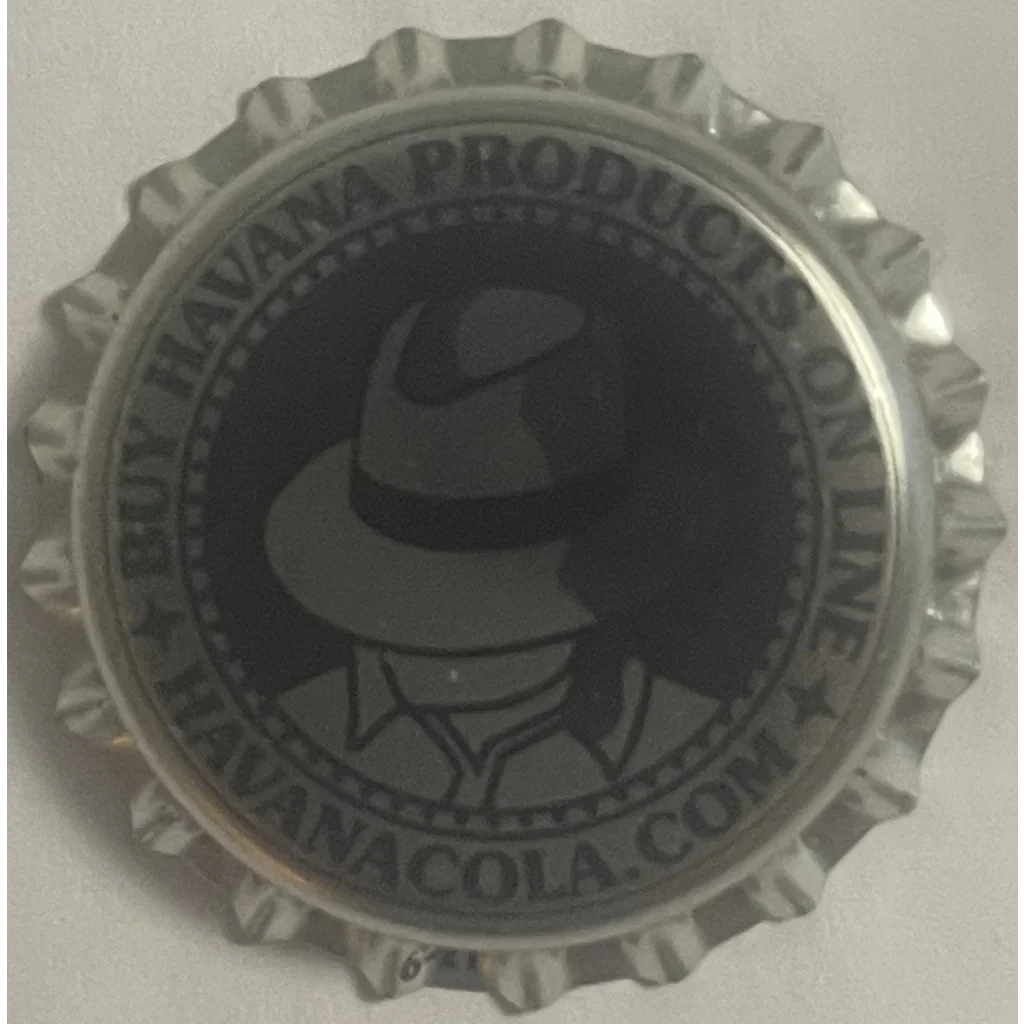 Rare Vintage Havana Cola Bottle Cap showcasing a silhouette of a person with a hat