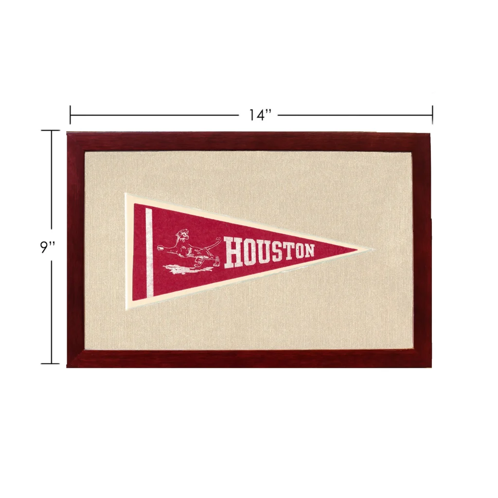 Vintage Houston Pennant | Vintage Americana Sports Memorabilia | vintageantiquesgifts.com