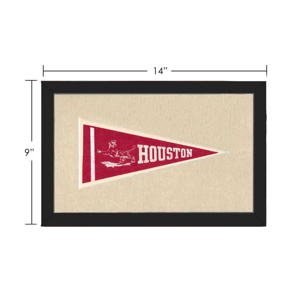 Vintage Houston Pennant | Vintage Collectible Sports Pennant | vintageantiquesgifts.com