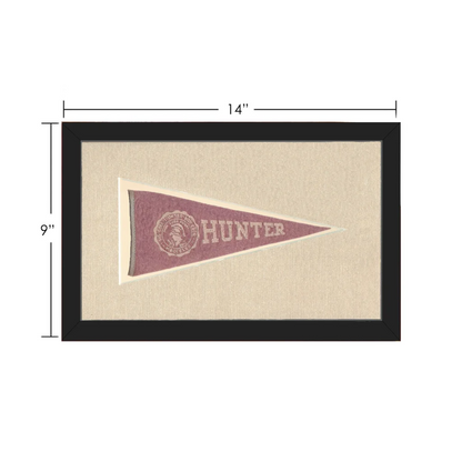 Vintage Hunter College Pennant | Vintage Collectible Sports Pennant | vintageantiquesgifts.com