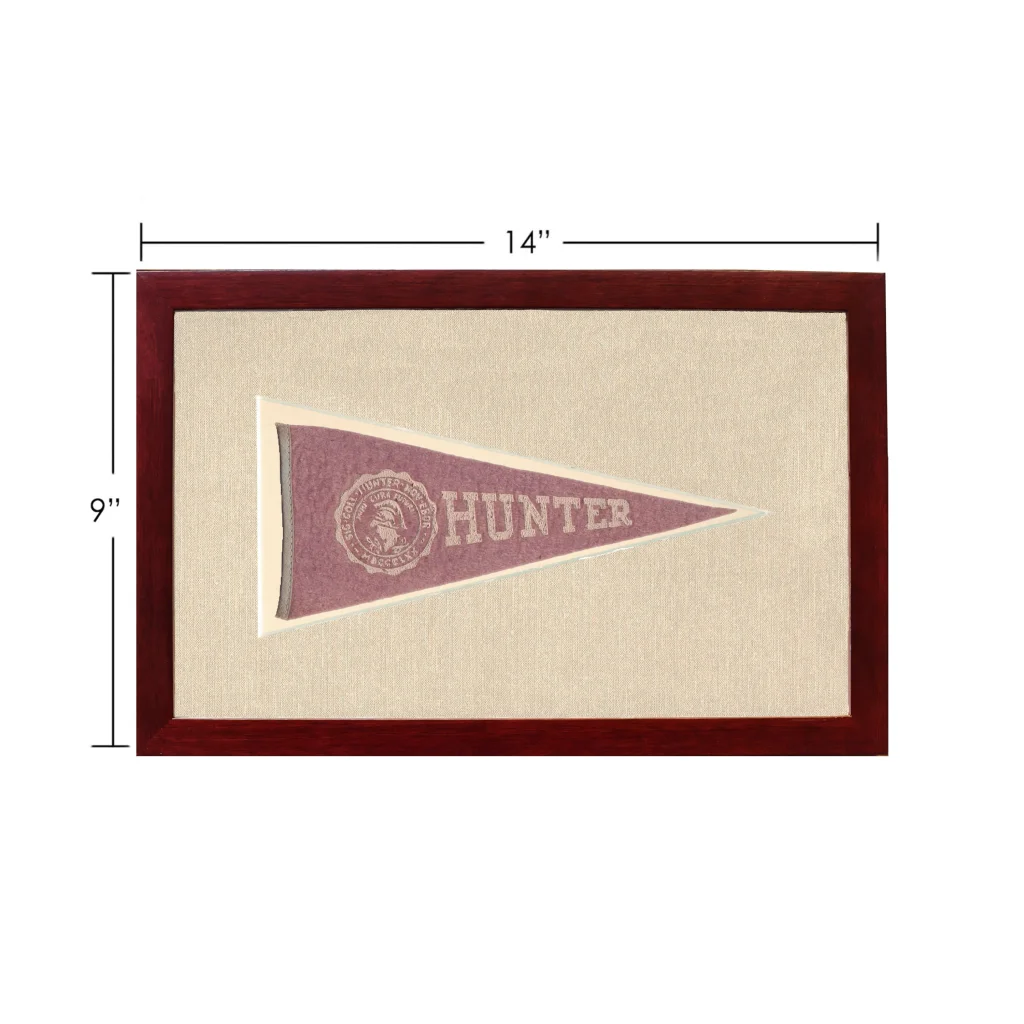 Vintage Hunter College Pennant | Vintage Americana Sports Memorabilia | vintageantiquesgifts.com