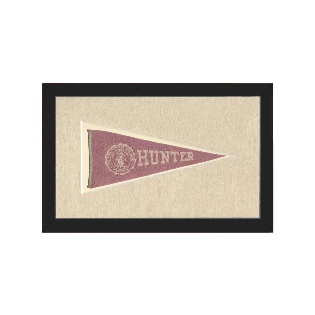 Vintage Hunter College Pennant | Americana Memories | vintageantiquesgifts.com
