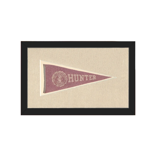Vintage Hunter College Pennant | Americana Memories | vintageantiquesgifts.com