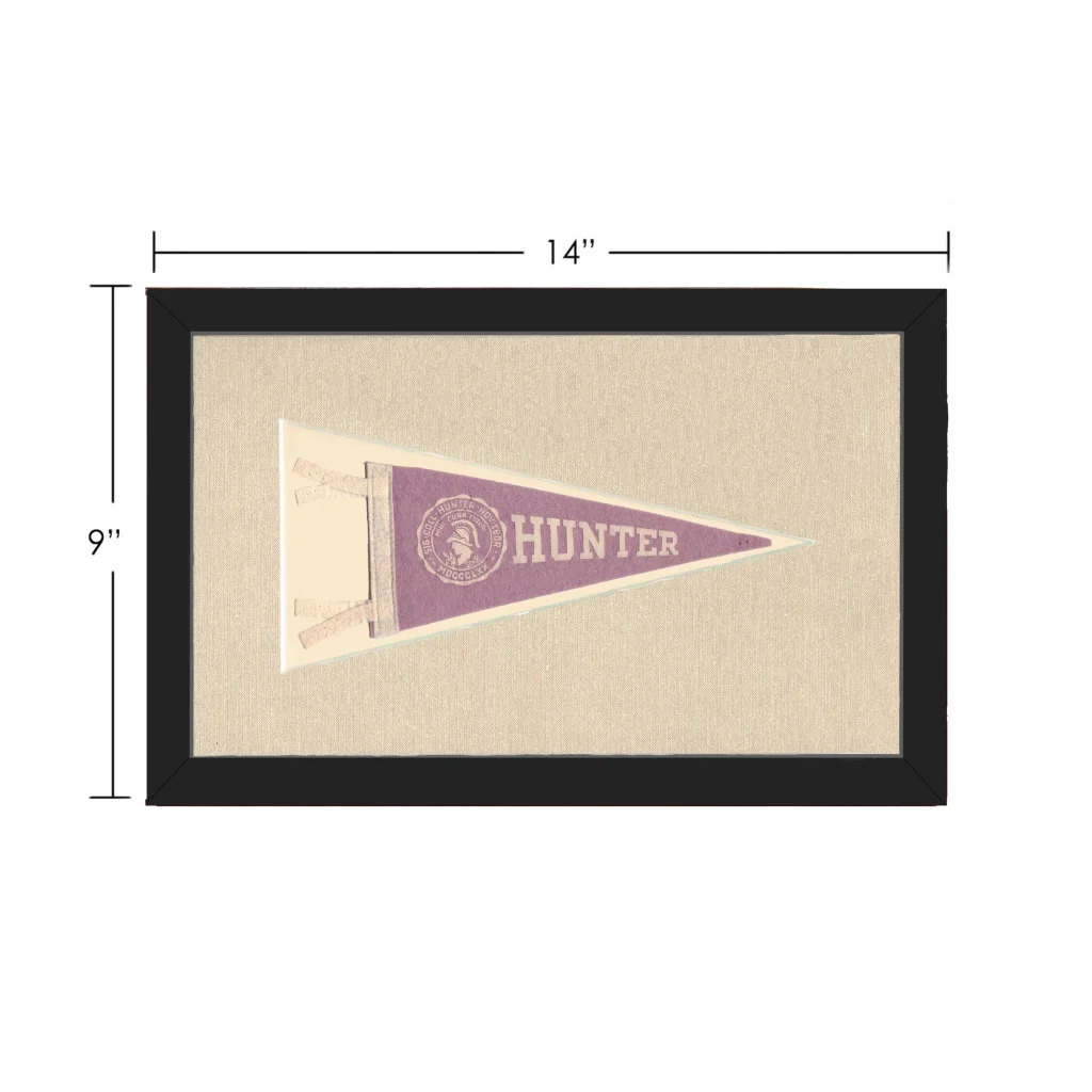 Vintage Hunter College Pennant | Vintage Collectible Sports Pennant | vintageantiquesgifts.com