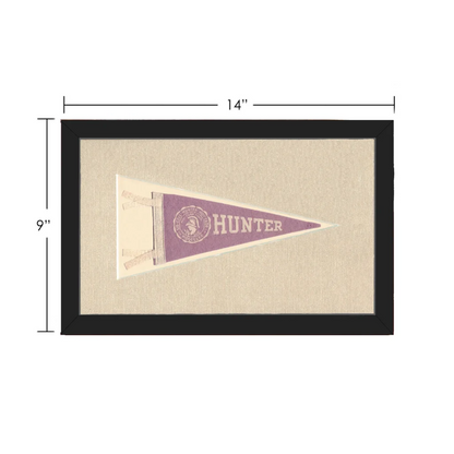Vintage Hunter College Pennant | Vintage Collectible Sports Pennant | vintageantiquesgifts.com
