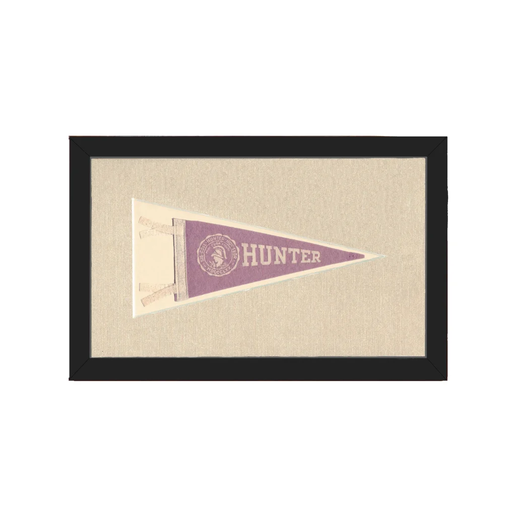 Vintage Hunter College Pennant | Americana Memories | vintageantiquesgifts.com
