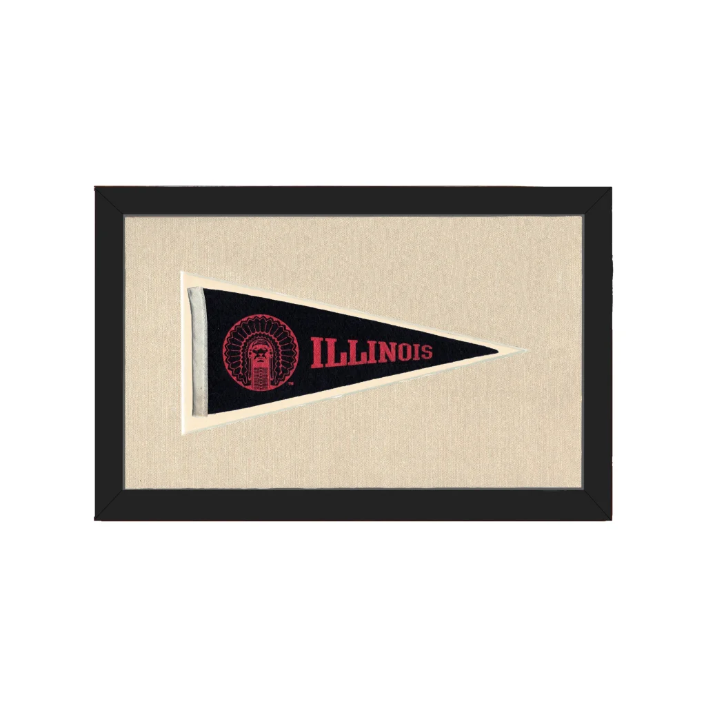 Vintage Illinois Pennant | Americana Memories | vintageantiquesgifts.com