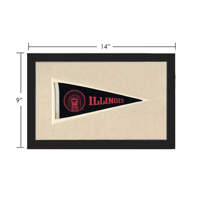Vintage Illinois Pennant | Vintage Collectible Sports Pennant | vintageantiquesgifts.com