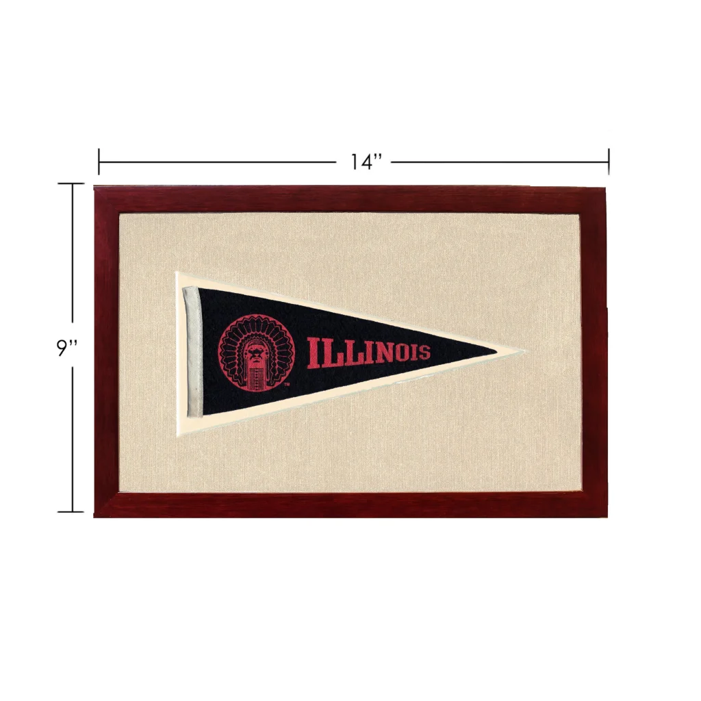 Vintage Illinois Pennant | Vintage Americana Sports Memorabilia | vintageantiquesgifts.com