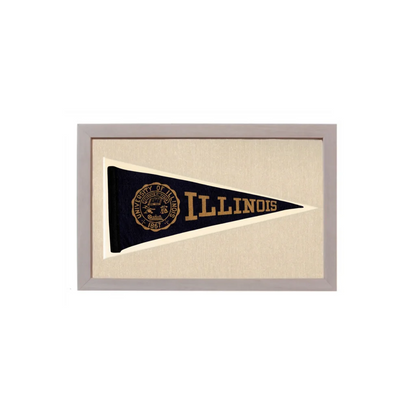 Vintage Illinois Pennant | Vintage Americana Sports Memorabilia | vintageantiquesgifts.com