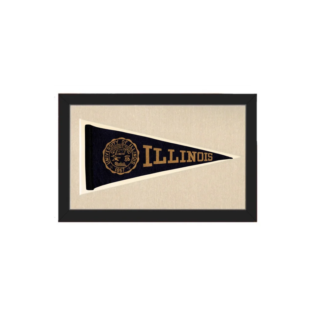 Vintage Illinois Pennant | Americana Memories | vintageantiquesgifts.com