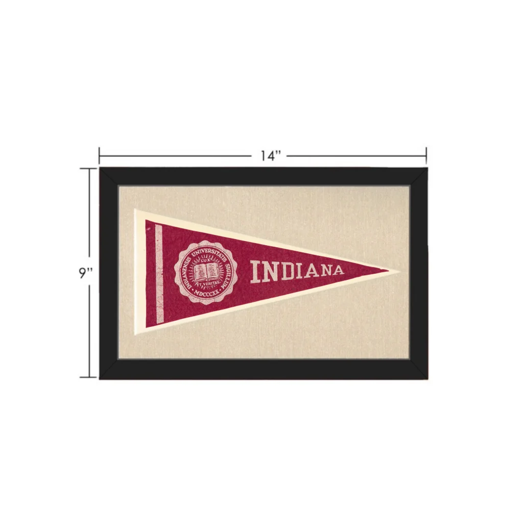 Vintage Indiana University Pennant | Vintage Collectible Sports Pennant | vintageantiquesgifts.com