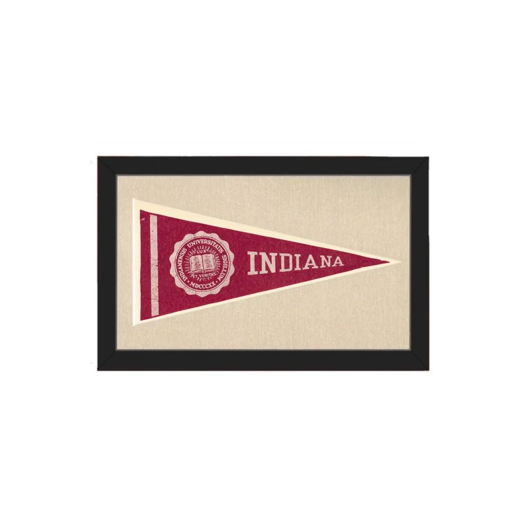 Vintage Indiana University Pennant | Americana Memories | vintageantiquesgifts.com