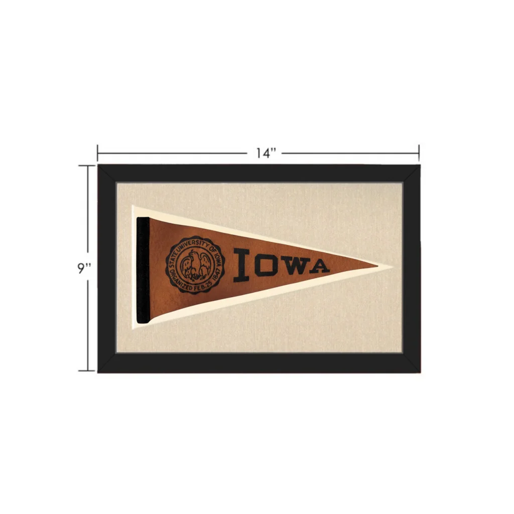 Vintage Iowa Pennant | Vintage Collectible Sports Pennant | vintageantiquesgifts.com