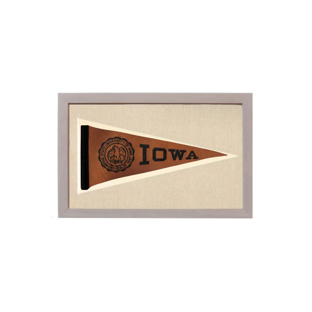 Vintage Iowa Pennant | Vintage Americana Sports Memorabilia | vintageantiquesgifts.com
